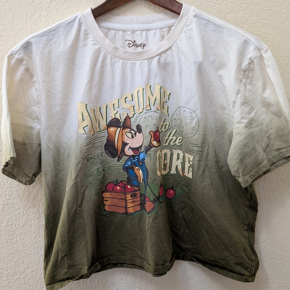 Disney EPCOT Food & Wine Festival Mickey 100% Cotton Crop Top. Size XL